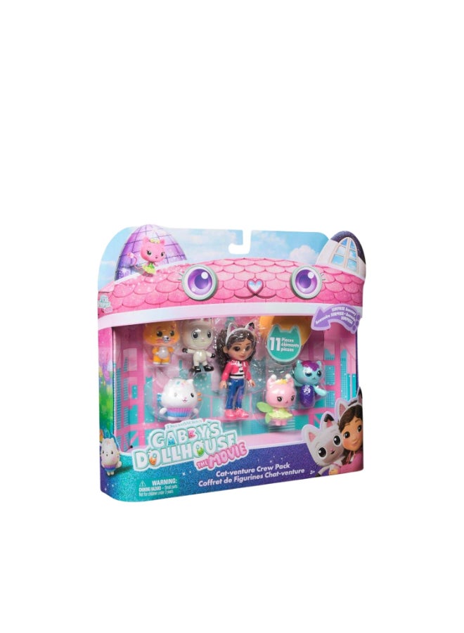 Gabby's Dollhouse Gabby’s Dollhouse: The Movie Cat-venture Crew Pack (9 cm, 11 Pieces) - Image 1