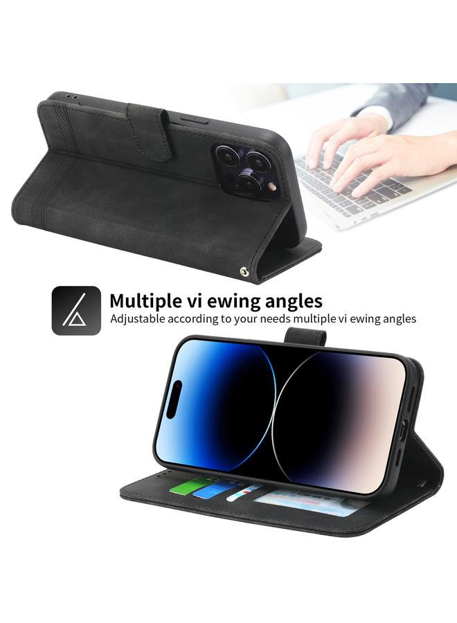 Zaboon Case For iPhone 12 Pro Max Dierfeng Dream Line TPU + PU Leather Phone Case - Image 4