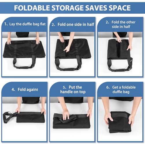 TORIBIO Extra Large Travel Duffle Bag, 160L Gear Bag for Men and Women, Storage Bag Ideal for Overnight Camping and Weekend Getaways, Black - Image 5