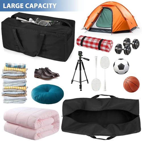 TORIBIO Extra Large Travel Duffle Bag, 160L Gear Bag for Men and Women, Storage Bag Ideal for Overnight Camping and Weekend Getaways, Black - Image 2
