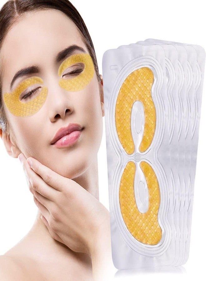 LOOKMINT Crystal Collagen Eye Mask, Hyaluronic Acid Under Eye Patches, Reduces Dark Circles and Puffiness, Anti-Ageing Treatment (Gold Pack Of 10) - Image 1