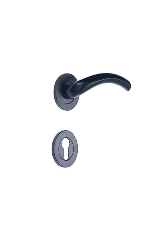 Doganlar Doganlar Al-kavisli Turkish Rosette Cylinder Door Handle Set  – Matte Black  - Image 2