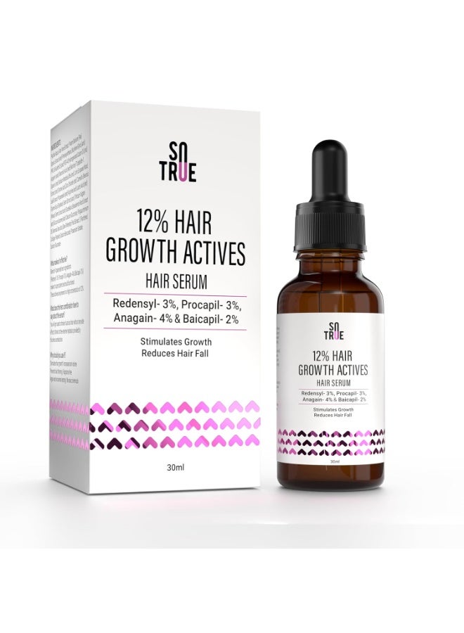 So True Sotrue Hair Growth Serum With 3% Redensyl - 2x Better Results than Minoxidil | 3% Procapil, 4% Anagain & 2% Baicapil | Hair Growth Actives, Hair Fall Control Serum For Women & Men, For All Hair Types, 30ml - Image 1