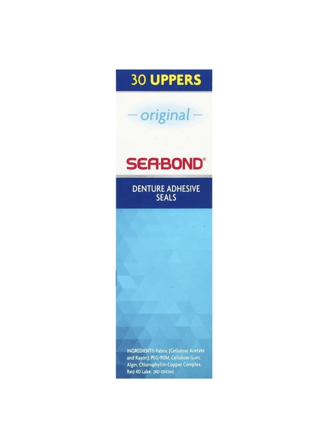 Sea-Bond SeaBond, Denture Adhesive Seals, Original, 30 Uppers  - Image 2