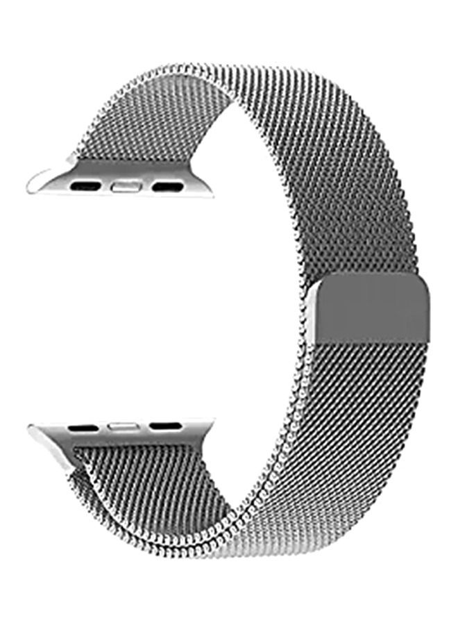Replacement Band For Apple Watch Series 5/6/7 42mm 44mm 45mm Silver - Image 1