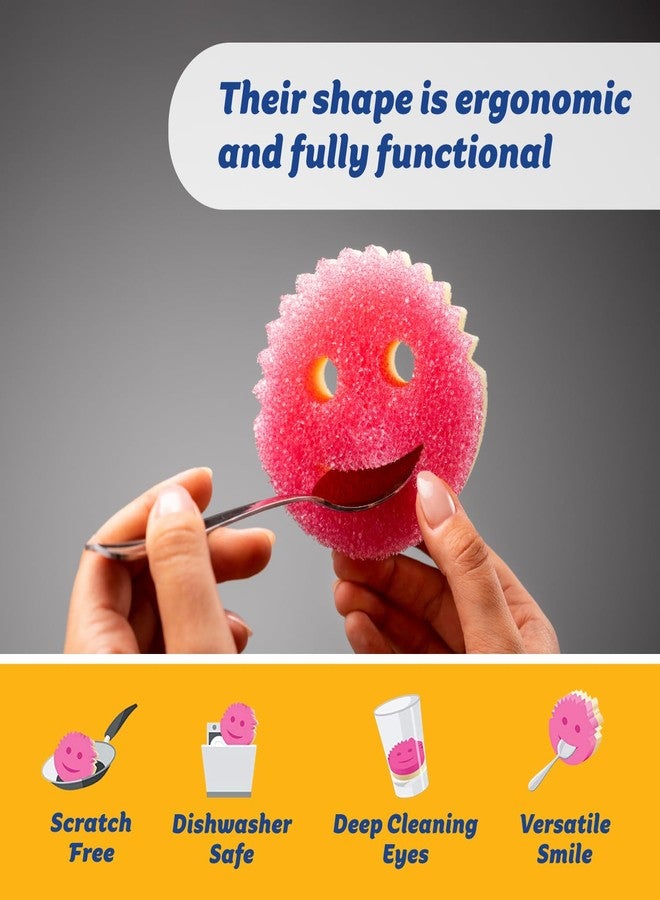 Scrub Daddy Scrub Mommy Kitchen Sponges for Dishes & Wiping Spills - Dual-Sided Dish Scrubber Sponge for Cleaning - Multi-Colored Bulk Pack - Stain & Odor Resistant (5 Count) - Image 4