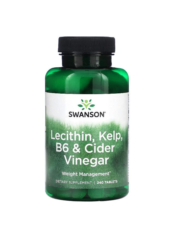 Swanson, Lecithin, Kelp, B6 & Cider Vinegar, 240 Tablets