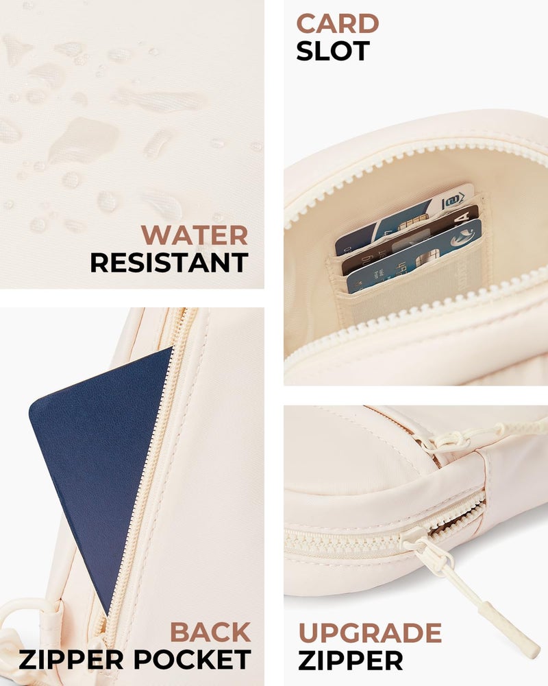 CHOLISS Small Sling Bag for Women and Men, Crossbody Bags Trendy Fanny Packs Chest Bag with Extended Strap, Cream - Image 4