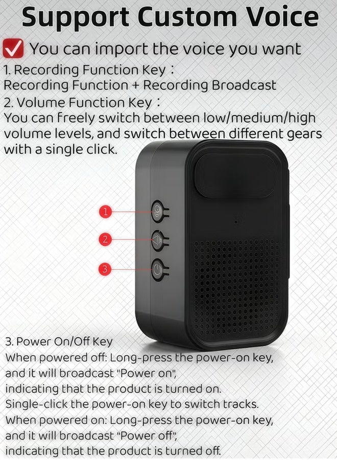 Motion Sensor Doorbell, Door Chime For Business When Entering, Motion Sensor Detect,Visitor Bell,Voice Prompter,30 Sounds And 3 Levels Of Volume,For Home, Office, Apartment, Hotel, Warehouse(Black) - Image 5