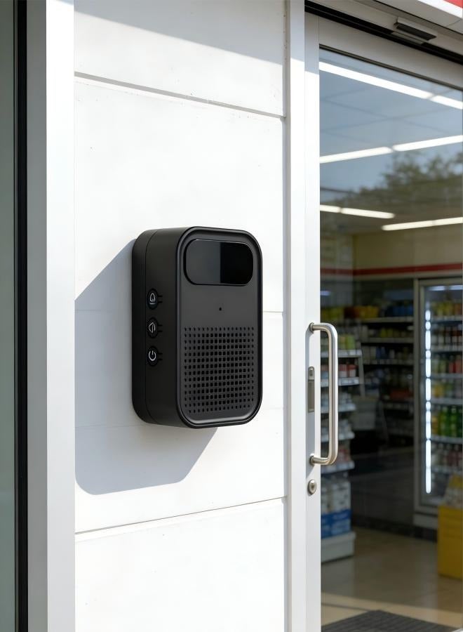 Motion Sensor Doorbell, Door Chime For Business When Entering, Motion Sensor Detect,Visitor Bell,Voice Prompter,30 Sounds And 3 Levels Of Volume,For Home, Office, Apartment, Hotel, Warehouse(Black) - Image 1