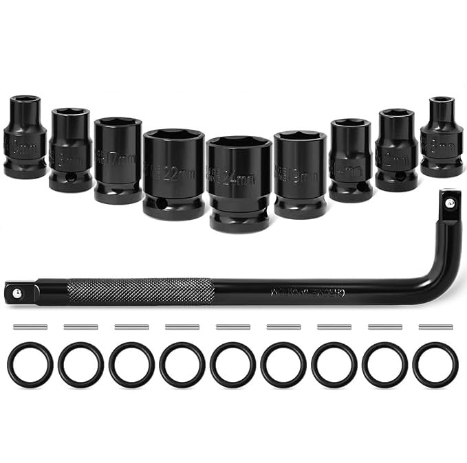 Harboan مجموعة مفاتيح صمولة هاربوآن 10 قطع 12 10MM24MM للاستخدام الثقيل لأدوات ورشة الإصلاح وأدوات إصلاح السيارات - Image 4