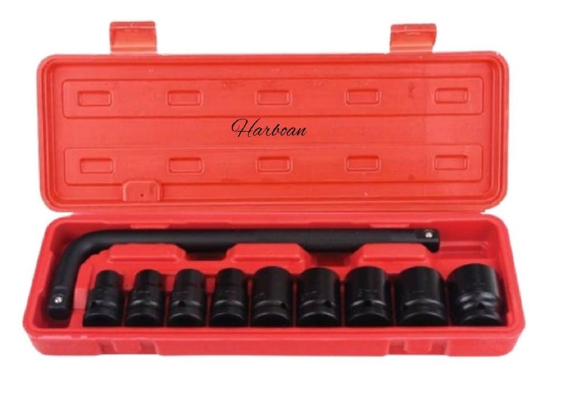 Harboan مجموعة مفاتيح صمولة هاربوآن 10 قطع 12 10MM24MM للاستخدام الثقيل لأدوات ورشة الإصلاح وأدوات إصلاح السيارات - Image 1