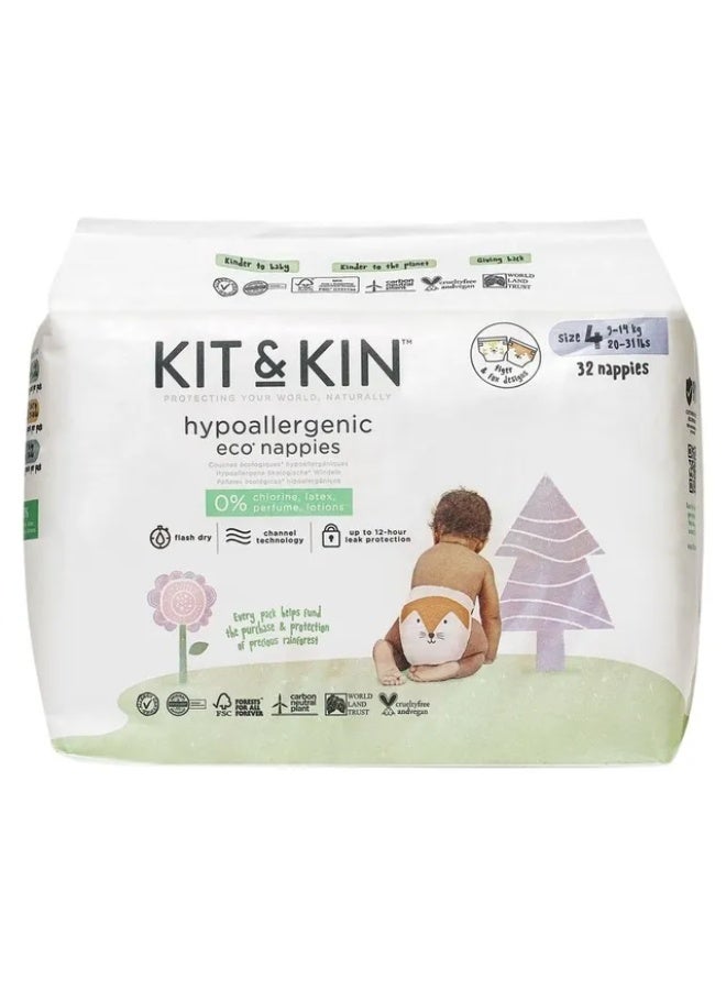 Kit & Kin - Eco Diapers Size 4 9-14kg - 32pcs