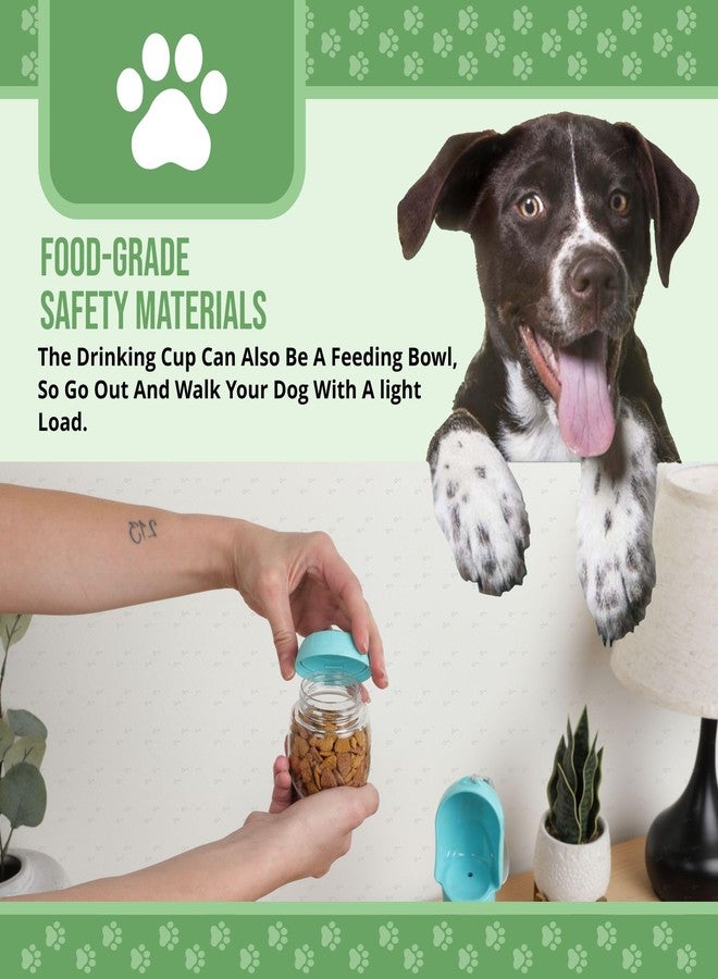 HappiTails Leak Proof Portable Dog Water Bottle with Bowl – Travel Pet Water Dispenser for Walking & Hiking – Food Grade Plastic – Choose from 3 Colors (Green, 320 ml) - Image 4