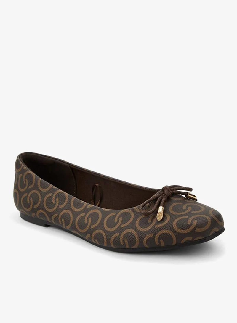 سيليست Women Monogram Print Ballerina Shoes