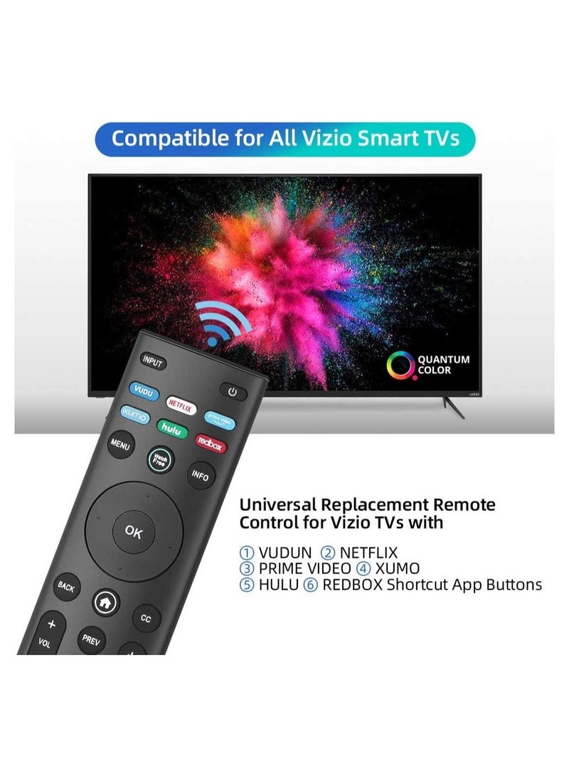 Universal Replacement Remote Control Compatible with All Vizio-Remote-Control Vizio LCD LED QLED HD 4K UHD HDR SMARTCAST Smart TVs Include D-Series E-Series M-Series P-Series V-Series