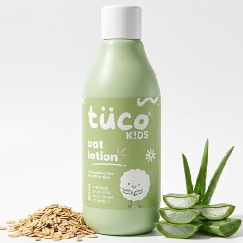 Tuco® Oat Body Lotion for Kids | 48Hrs Moisturization | 3-15 Yrs | Enriched with Vitamin E, Aloe Vera, Almond | Lightweight, Non-Greasy | All Skin Type | Dermat Tested | SLS & Paraben free | 300ml - Image 1