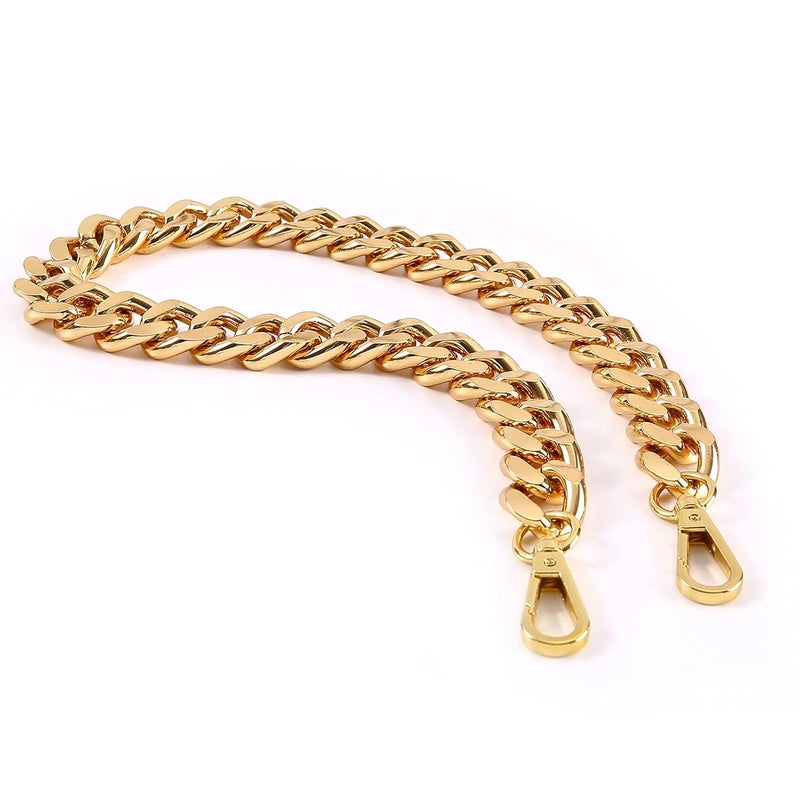 Yichain 25 Inch Trendy Chunky Metal Chain Purse Handle Shoulder Strap Replacement for Handbag Yellow Gold  - Image 1