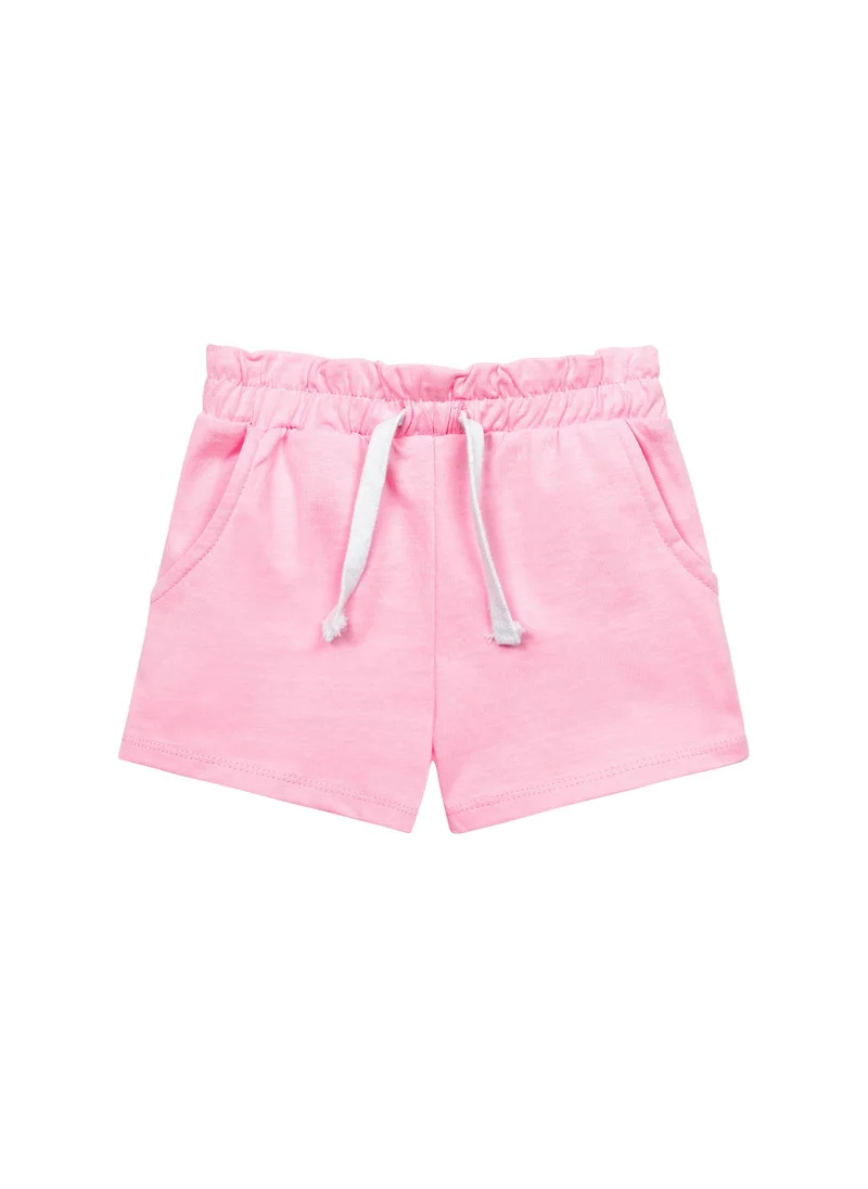 MINOTI Kids Girls Jersey Shorts with Drawcord and Elastic Waistband