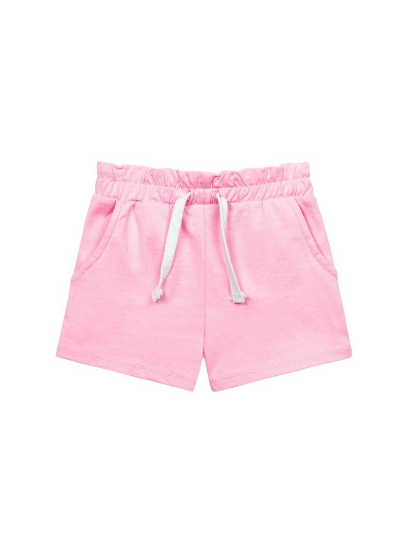 MINOTI Kids Girls Jersey Shorts with Drawcord and Elastic Waistband  - Image 2