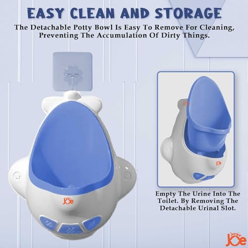 JUNIOR JOE Children's Urinal for Boy Standing Potty Training, Portable Wall Pee Trainer Urinal for Baby Boys Kids Toddler (Airplane-Purple) - Image 5