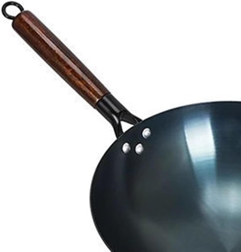 مقلاة زيروديس (Zerodis Wok Pan)، مقلاة دائرية الشكل بقاعدة مستديرة ومقبض واحد، مزودة بطبقة عازلة غير لاصقة تقليدية، مناسبة للاستخدام في المطابخ المنزلية والمطاعم (34 سم) - Image 2