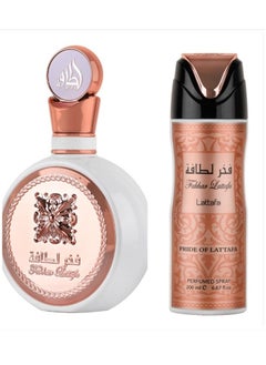 مجموعة هدايا عطر فخر لطافة 100 مل ومزيل العرق 200 مل