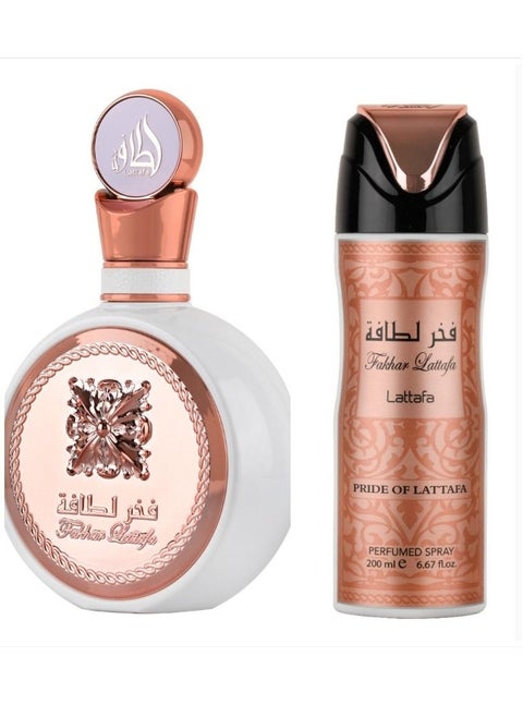GIFT SET FAKHAR LATTAFA EDP 100ml and DEODORANT 200ml