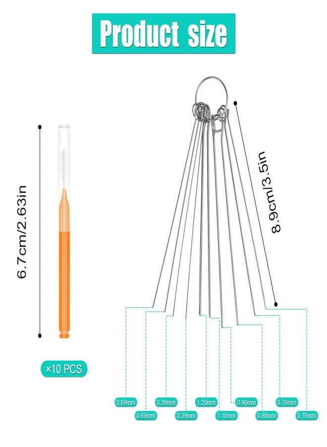 NQEUEPN 10pcs Shower Head Cleaning Brush, with 10pcs Cleaning Picks Small Hole Cleaner Tool Anti-Clogging Mini Crevice Shower Head Bristle for Nozzle Gap Household Bathroom - Image 2