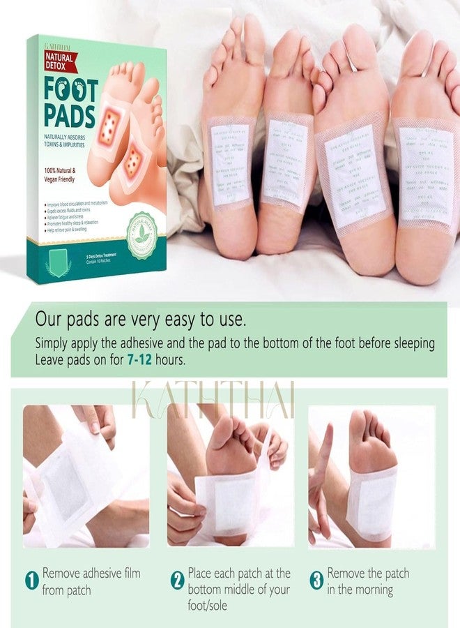 Natural Foot Pads for Cleansing & Relaxation | Herbal Foot Patch for Stress Relief, Sleep Support & Foot Care | 20 Pieces - Image 5