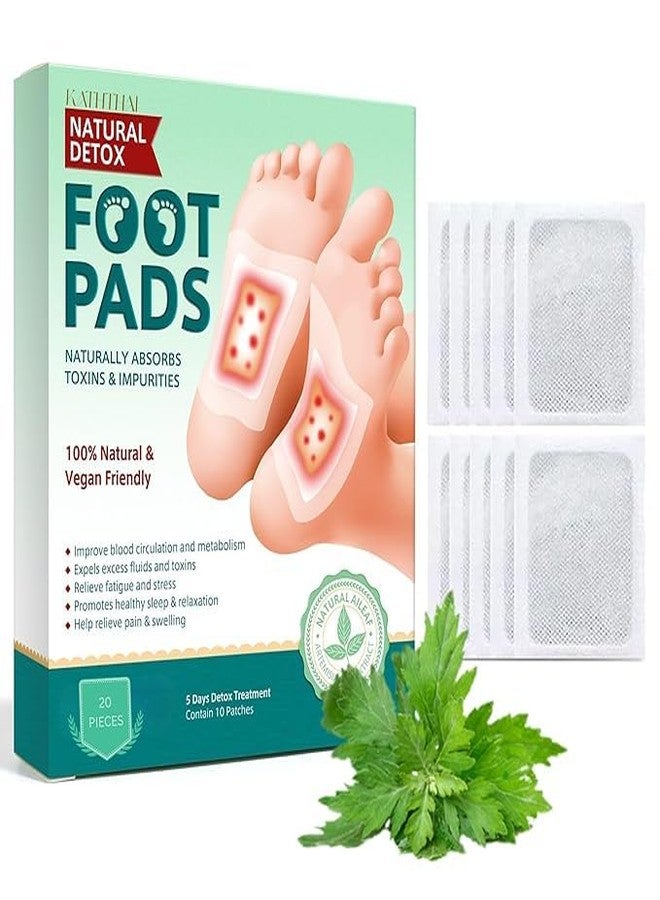 Natural Foot Pads for Cleansing & Relaxation | Herbal Foot Patch for Stress Relief, Sleep Support & Foot Care | 20 Pieces - Image 1