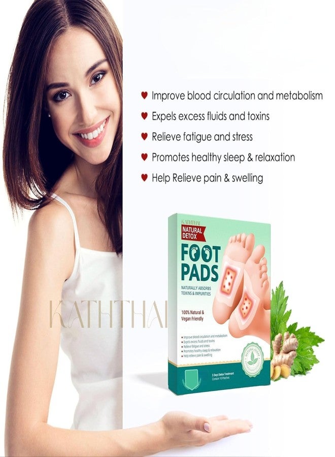 Natural Foot Pads for Cleansing & Relaxation | Herbal Foot Patch for Stress Relief, Sleep Support & Foot Care | 20 Pieces - Image 3