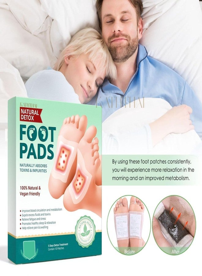Natural Foot Pads for Cleansing & Relaxation | Herbal Foot Patch for Stress Relief, Sleep Support & Foot Care | 20 Pieces - Image 2