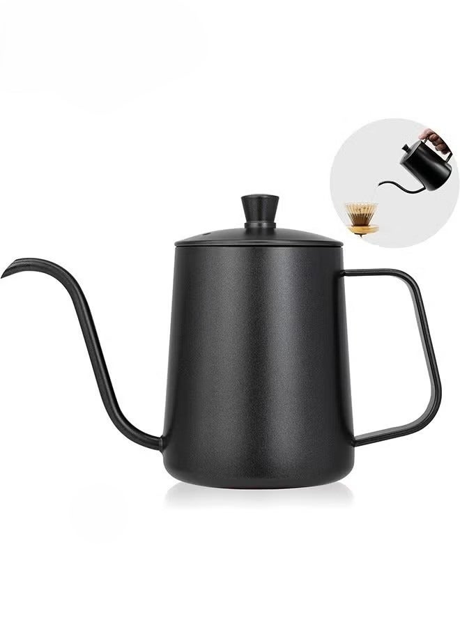 PRIMO PLUS Hand Drip Gooseneck Tea Pot Black 600ml - Image 1
