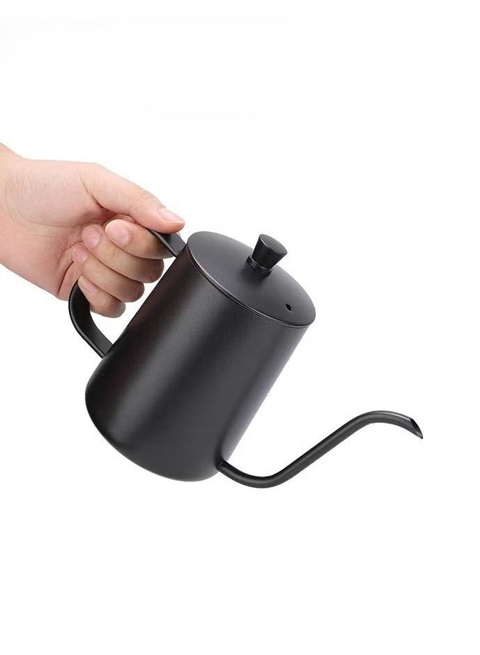 PRIMO PLUS Hand Drip Gooseneck Tea Pot Black 600ml - Image 3