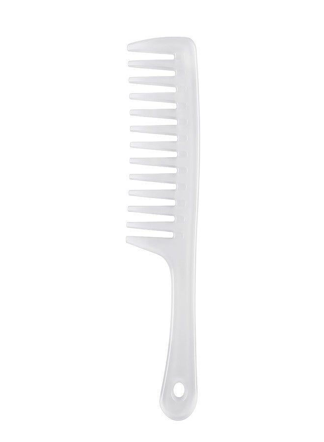 Wapodeai Wide Tooth Hair Comb, Large Detangling Styling Comb for Women & Men, Hair Brush for Curly, Wet, Dry, Thick Hair Types (Milky White) - Image 1