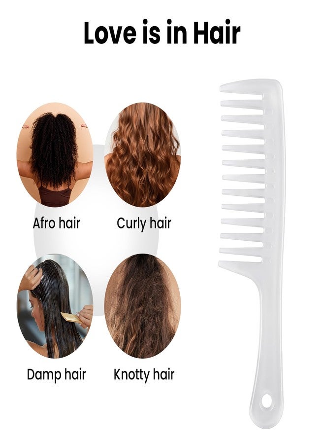 Wapodeai Wide Tooth Hair Comb, Large Detangling Styling Comb for Women & Men, Hair Brush for Curly, Wet, Dry, Thick Hair Types (Milky White) - Image 5