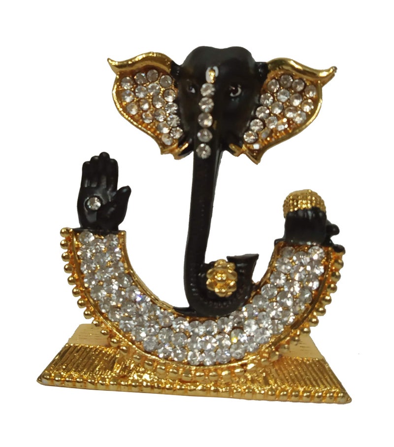Purpledip Lord Ganesh Car Dashboard Table Shop Counter Idol 10137 - Image 2