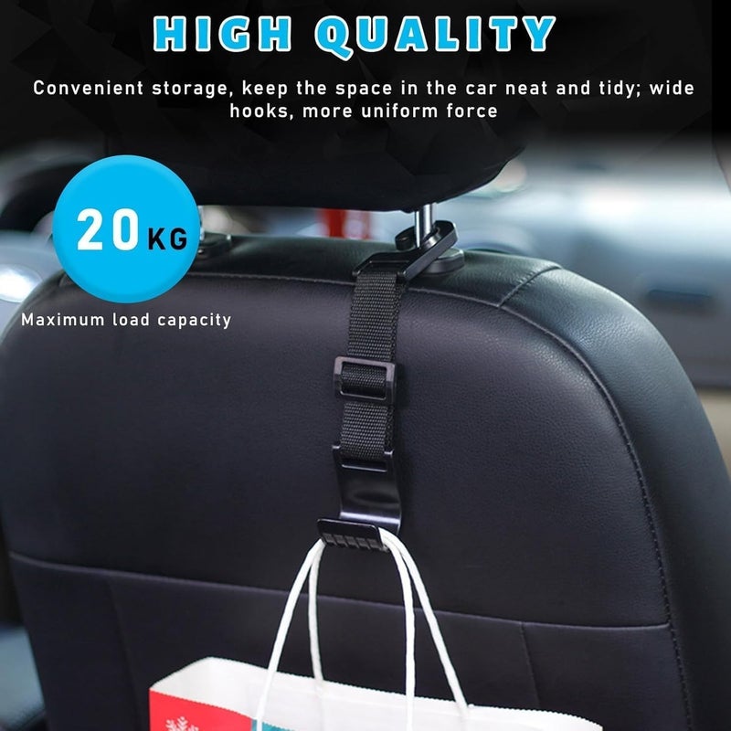 Aputue Car Seat Headrest Hooks, 2 Pack - Heavy Duty Vehicle Organizers - Image 4