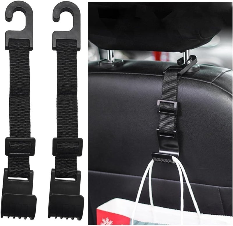 Aputue Car Seat Headrest Hooks, 2 Pack - Heavy Duty Vehicle Organizers - Image 1