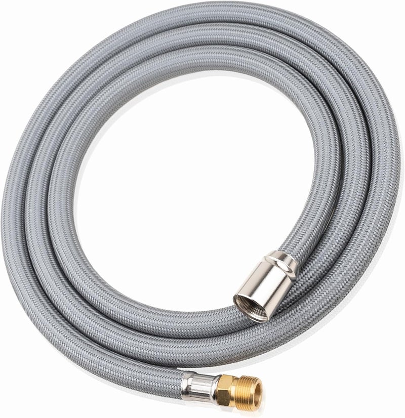 Liberflow M922367-007220A Kitchen Faucet Hose Replacement for American Standard , Pull down Pull Out Faucet Sink Hose Sprayer Faucet Part, Brass Adapter, 59in,150cm, Gray - Image 1