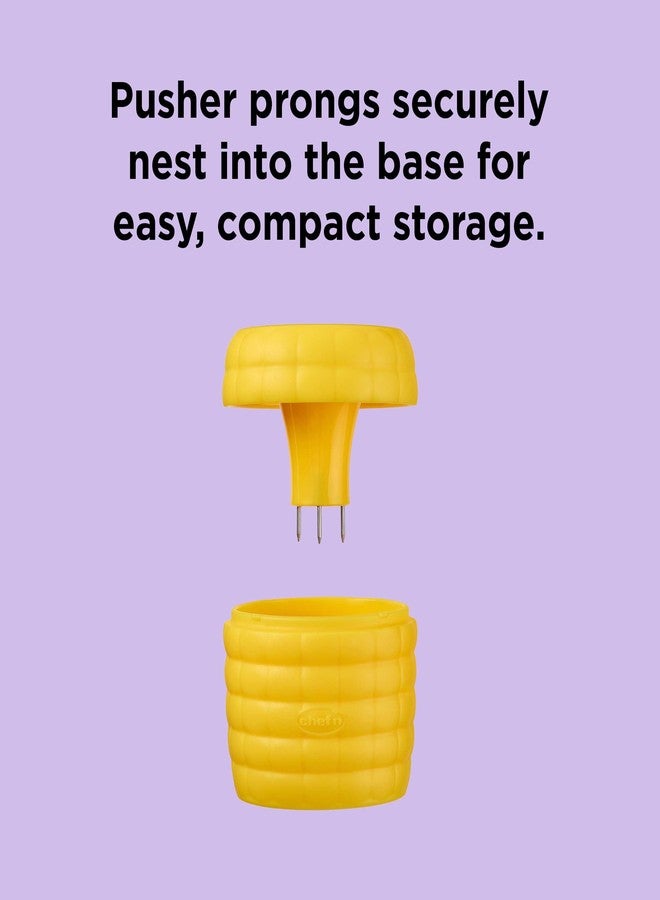 Chef'n Chef’n Cob Plus Corn Stripper and Peeler for Corn on the Cob, Built-In Safety Pusher - Image 3