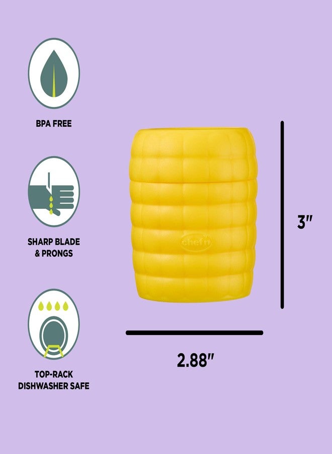 Chef'n Chef’n Cob Plus Corn Stripper and Peeler for Corn on the Cob, Built-In Safety Pusher - Image 2
