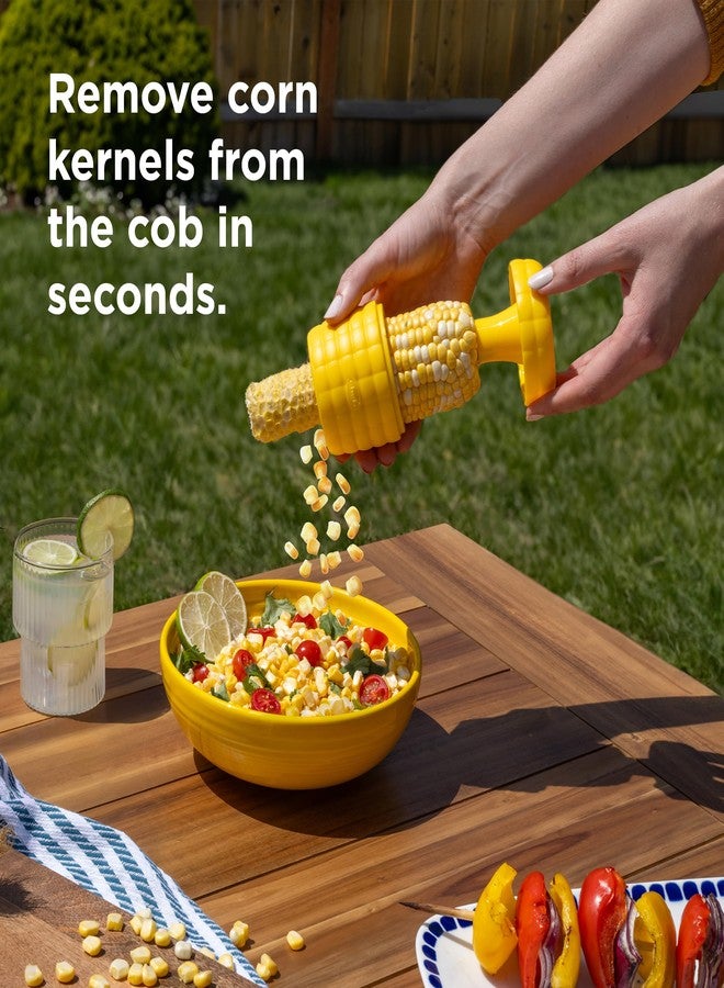 Chef'n Chef’n Cob Plus Corn Stripper and Peeler for Corn on the Cob, Built-In Safety Pusher - Image 4