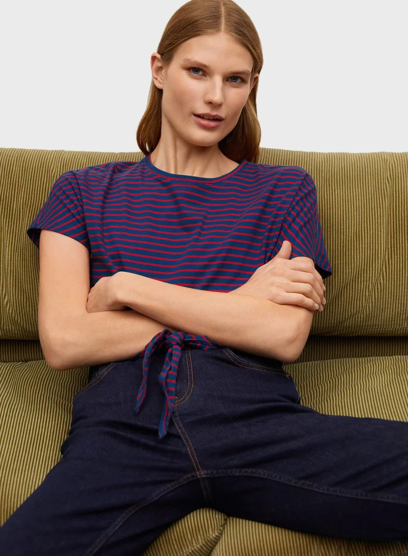 MANGO Front Knot T-Shirt