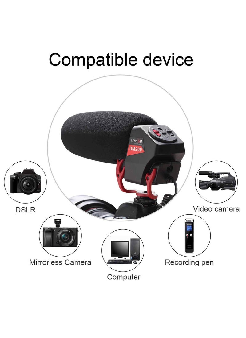 LENSGO - LENSGO Microphone Shotgun Model LYM-Dm200: Versatile shotgun microphone from LENSGO, suitable for capturing clear and focused audio in diverse shooting scenarios. - Image 1