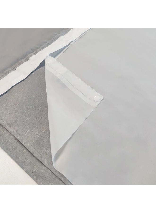 River Dream Waterproof PEVA Snap-in Shower Curtain Liner Replacement: Removable to Attach, Frost, 70x66 - Image 1