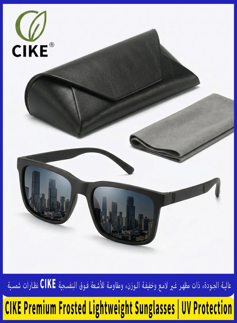 CIKE Premium Frosted Sunglasses – 100% UV400 Protection & Anti-Glare HD Vision Sunglass for Men & Women, Ideal for Driving & Outdoors - Image 1