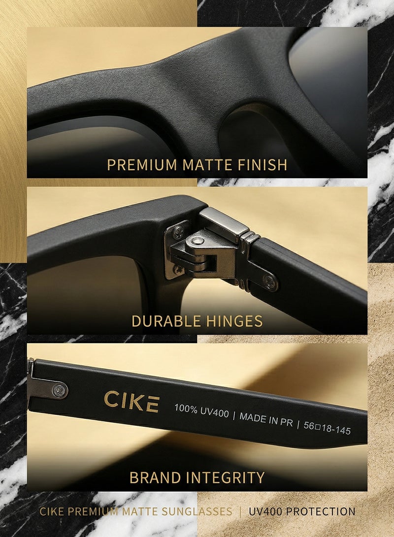 CIKE Premium Frosted Sunglasses – 100% UV400 Protection & Anti-Glare HD Vision Sunglass for Men & Women, Ideal for Driving & Outdoors - Image 5