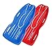 Slippery Racer Downhill Xtreme Flexible Adults and Kids Plastic Toboggan Snow Sled for up to 2 Riders with Pull Rope and Handles BlueRED 2 Pack - Image 3